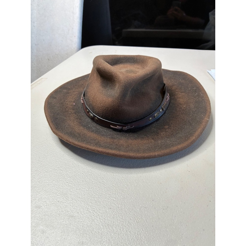 Outback Trading Co Brown Wool Felt Crushable Western Hat Water Repellent 1311